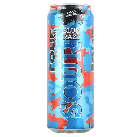 Four Loko Sour Blue Razz by Four Brewing Company, beer label