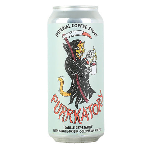 Fat Orange Cat Purrkatory Milk Stout by Fat Orange Cat Brew Co, beer label