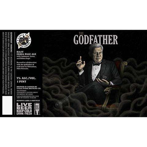 Eagle Park The Godfather Hazy IPA by Eagle Park Brewing Company, beer label
