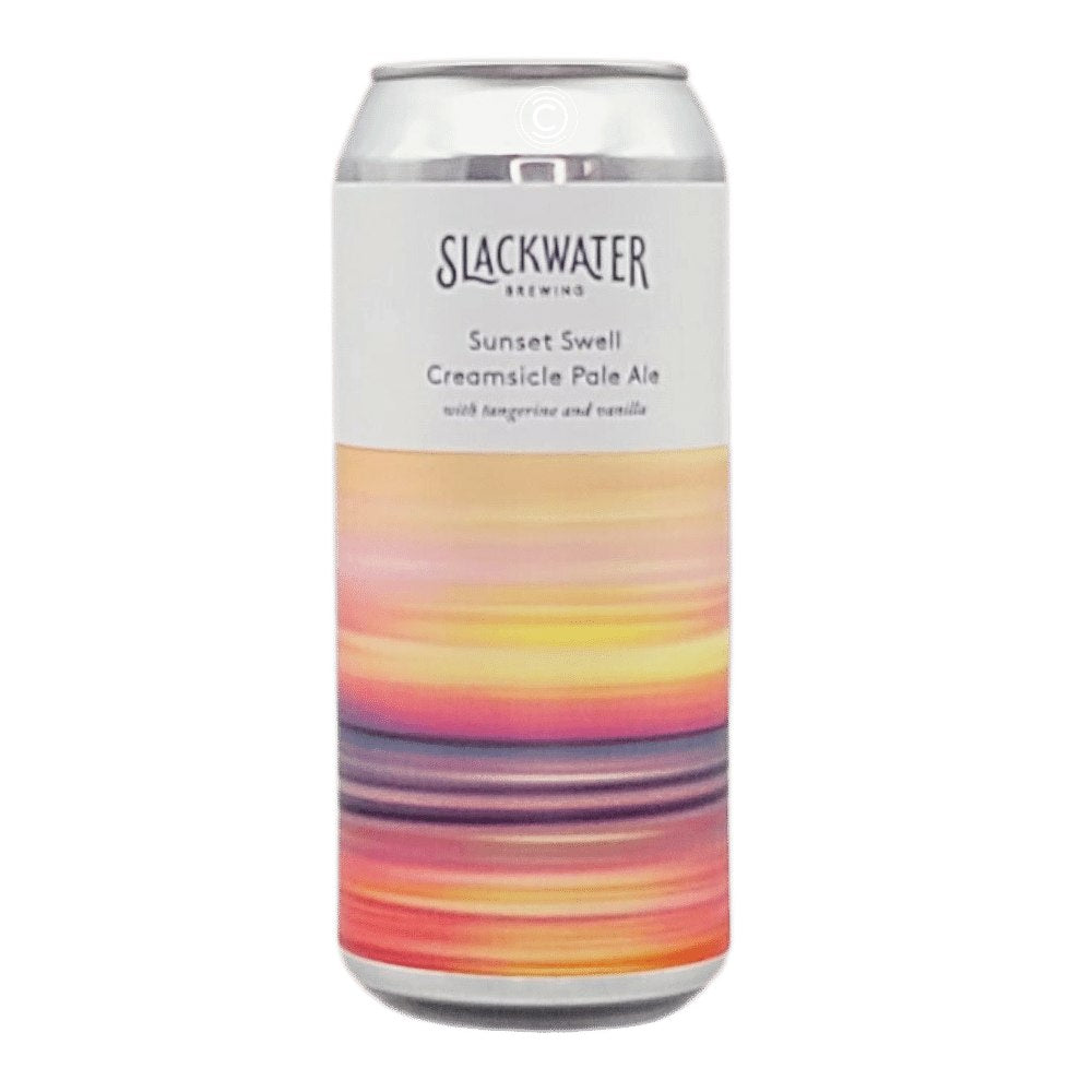 Sunset Swell Hazy Pale Ale by Slackwater Brewing, beer label