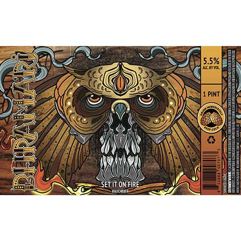 Hivemind Bhramari Set It On Fire Rauchbier Lager by Hivemind Brewing, beer label