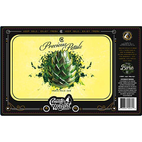 Counter Weight Precious Petals IPA by Counter Weight Brewing Co., beer label