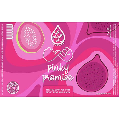 Liquid Love Pinky Promise Sour Ale by Liquid Love Brewing company, beer label