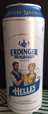 Erdinger Brauhaus Helles Lagerbier by Erdinger, beer label