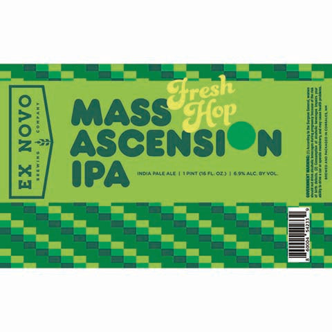 Ex Novo Mass Ascension (Fresh Hop) IPA by Ex Novo Brewing Co, beer label