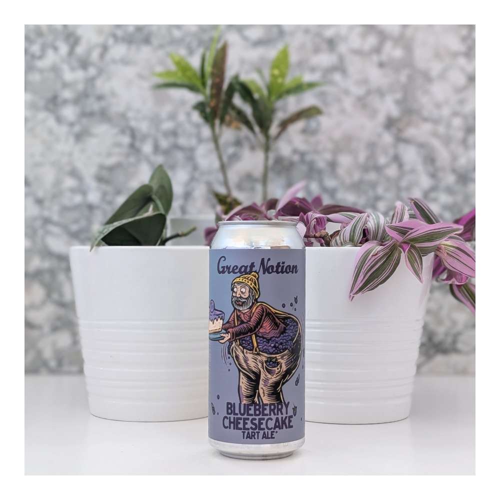 Brewing Blueberry Cheesecake Fruited Sour by Great Notion Brewing, beer label