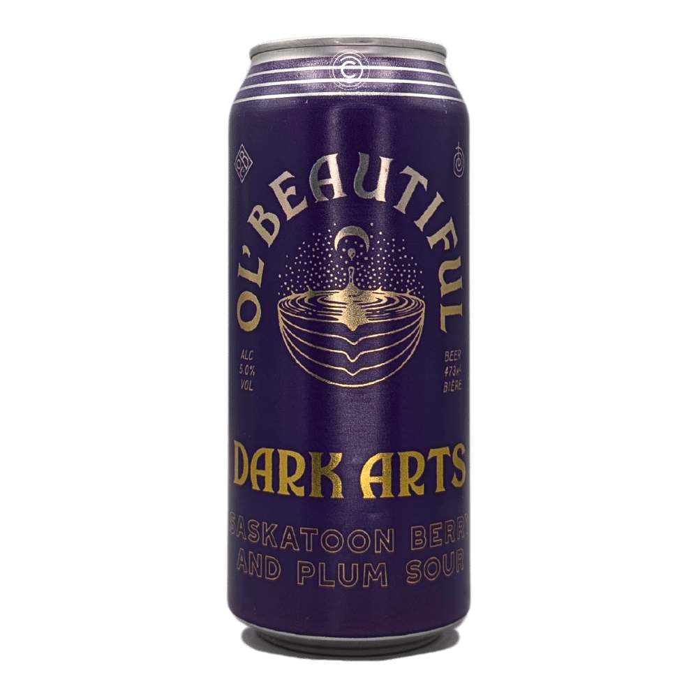 Dark Arts: Saskatoon Berry & Plum Sour by Ol' Beautiful Brewing Company, beer label