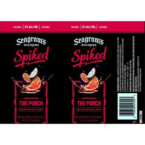 Seagram’s Spiked Tiki Punch by Seagram, beer label