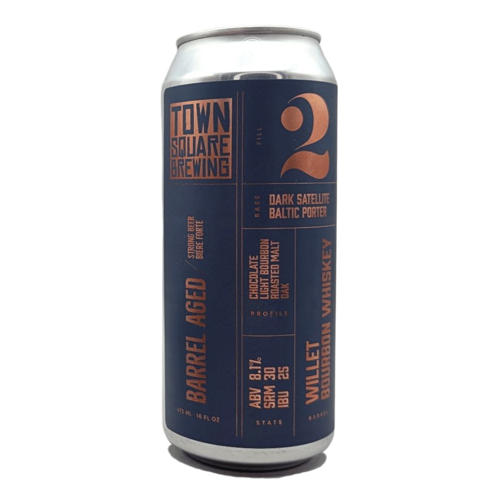 Willet Bourbon Barrel Aged Dark Satellite Baltic Porter by Town Square Brewing Co., beer label
