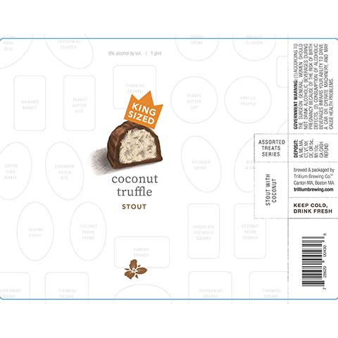 Trillium King Sized Coconut Truffle Stout by Trillium Brewing, beer label