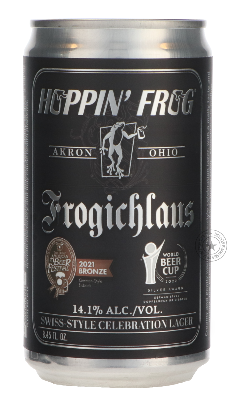 Frogichlaus Swiss-Style Celebration Lager by Hoppin' Frog, beer label