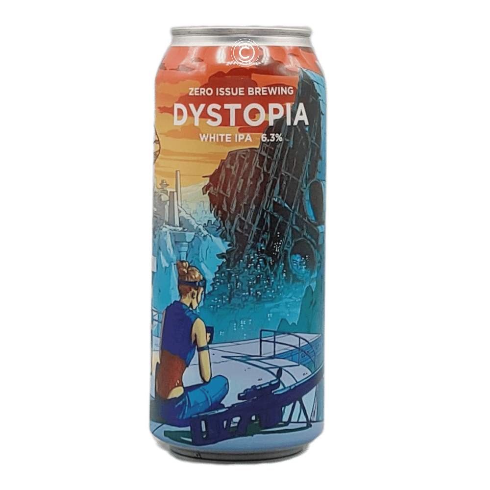 Dystopia Hazy IPA by Zero Issue Brewing, beer label