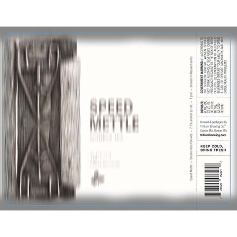 Trillium Speed Mettle DIPA by Trillium Brewing, beer label