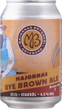 Majornas Rye Brown Ale by Majornas Bryggeri, beer label