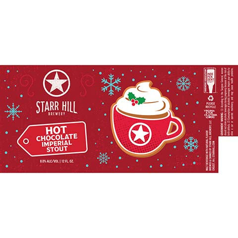 Starr Hill Hot Chocolate Imperial Stout by Starr Hill Brewery LLC, beer label