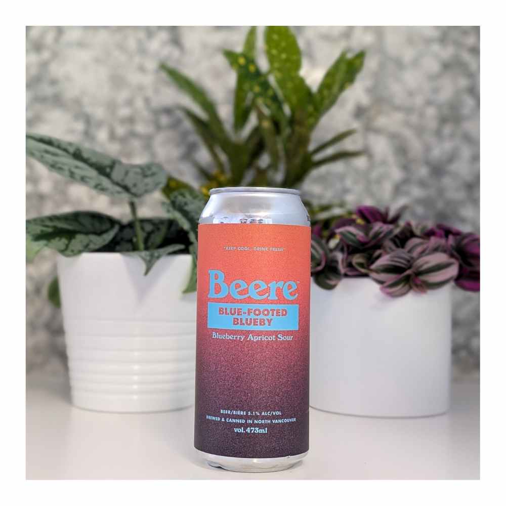 Blue-Footed Blueby Blueberry Apricot Sour by Beere Brewing Company, beer label