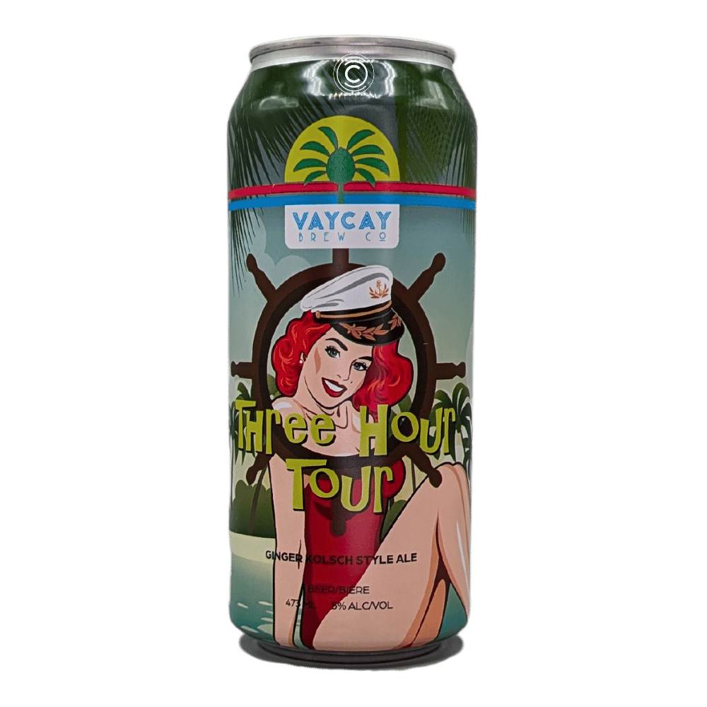 Three Hour Tour Ginger Kolsch by Vaycay Brew Co., beer label