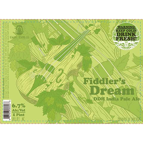 Newgrass Fiddler's Dream DDH IPA by Newgrass Brewing Company, beer label