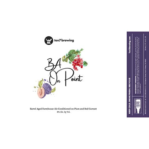 BA On Point Farnhouse Ale by Ten7 Brewing Co, beer label