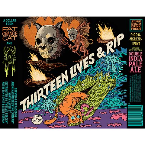 Drekker Thirteen Lives & Rip DIPA by Drekker Brewing Company, beer label