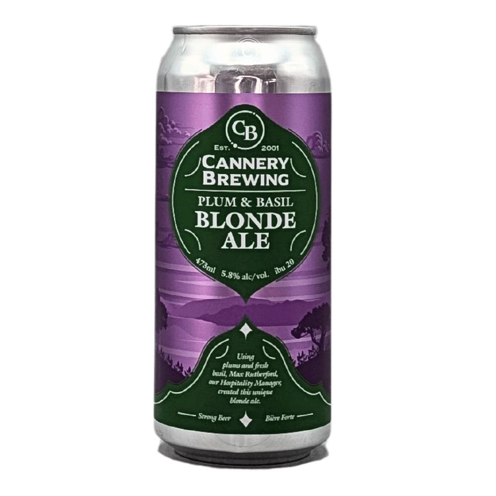Plum & Basil Blonde Ale by Cannery Brewing, beer label