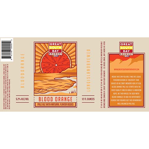 Great South Bay Blood Orange Pale Ale by Great South Bay Brewery, beer label