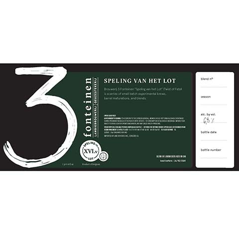 3 Fonteinen Svhl by 3 Fonteinen, beer label