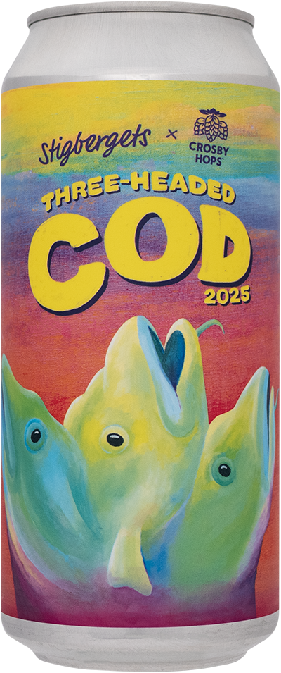 Three Headed Cod 2025 by Stigbergets Bryggeri, beer label