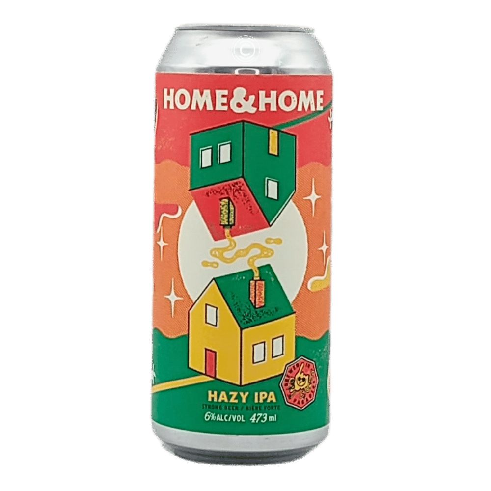 x 2 Crows Brewing Home & Home Hazy IPA by Banished Brewing Limited, beer label