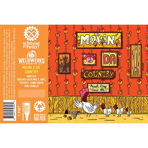 The Brewing Projekt Movin' 2 Da Country Sour by The Brewing Projekt, beer label