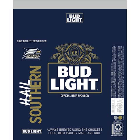 Bud Light Hail Southern by Anheuser-Busch, beer label