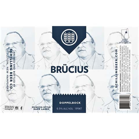 Schilling Brucius Doppelbock Munich Dark Lager by Schilling Beer Co, beer label