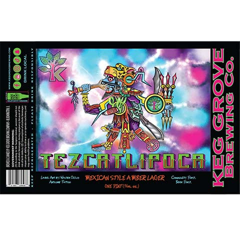 Keg Grove Tezcatlipoca Amber Lager by Keg Grove Brewing Company, beer label