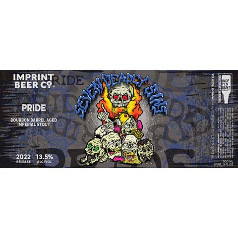 Imprint Beer Pride Imperial Stout by Imprint Beer Company, beer label