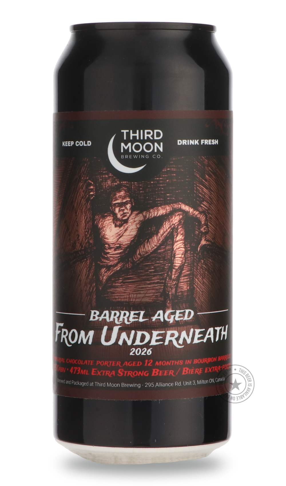 Barrel Aged From Underneath by Third Moon, beer label