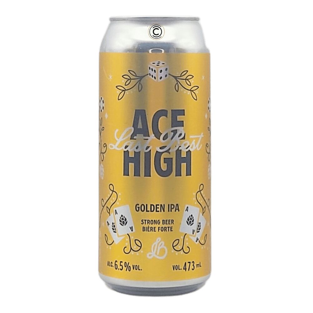 Brewing & Distilling Ace High Golden IPA by Last Best Brewing, beer label