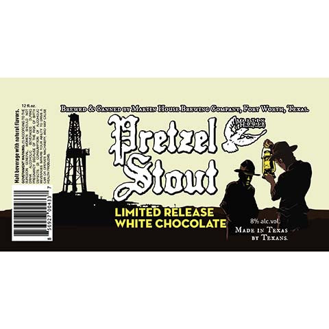 Martin House Pretzel Stout by Martin House Brewing Company, beer label