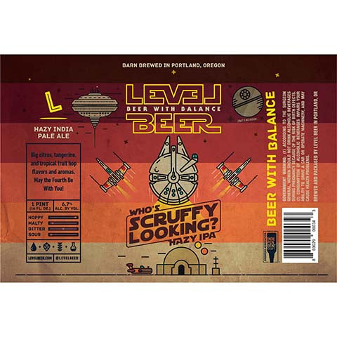 Level Beer Who's Scruffy Looking? Hazy IPA by Level Beer, beer label
