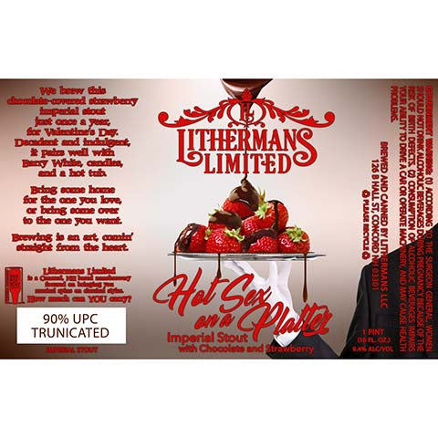 Lithermans Limited Hot Sex On A Platter Imperial Stout by Lithermans LLC, beer label