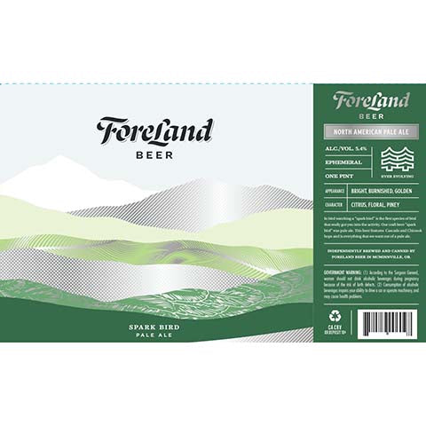 Foreland Spark Bird Pale Ale by ForeLand Beer, beer label