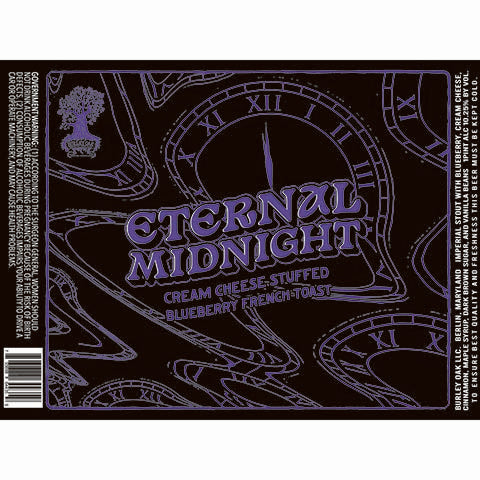 Burley Oak Eternal Midnight Imperial Stout by Burley Oak Craft Brewery, beer label