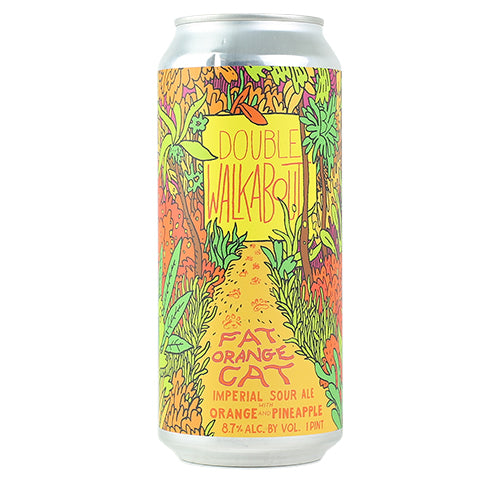 Fat Orange Cat Double Walkabout Orange & Pineapple Imperial Sour by Fat Orange Cat Brew Co, beer label