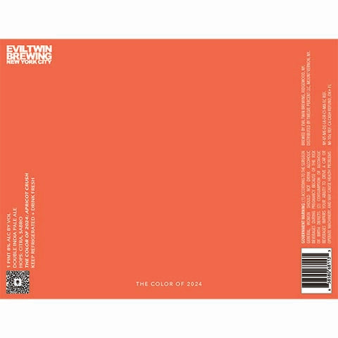 Evil Twin The Color Of 2024 DIPA by Evil Twin Brewing, beer label
