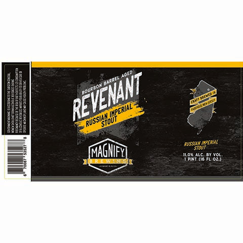 Magnify Revenant Imperial Stout by Magnify Brewing Company, beer label
