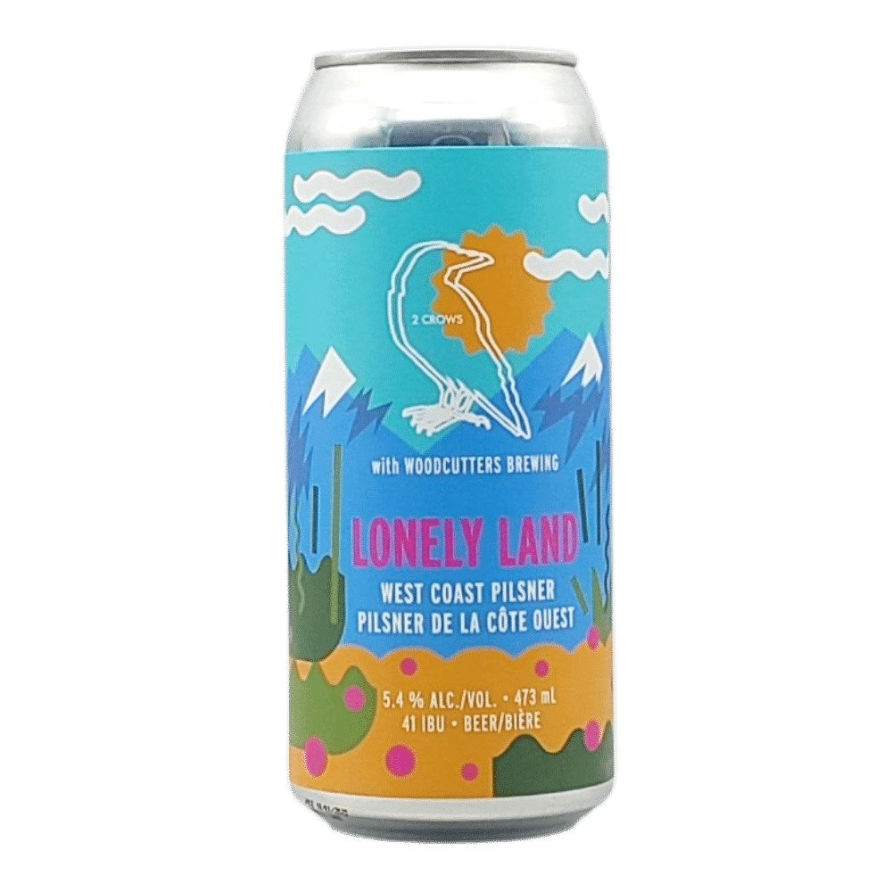 Lonely Land German Pilsner by 2 Crows Brewing Co., beer label