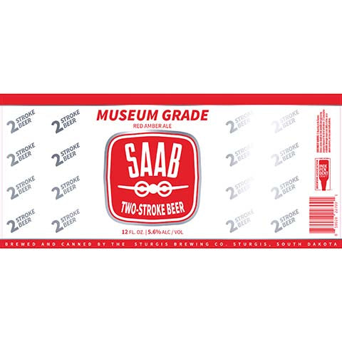 Sturgis SAAB Museum Grade Red Amber Ale by Sturgis Brewing Company, beer label