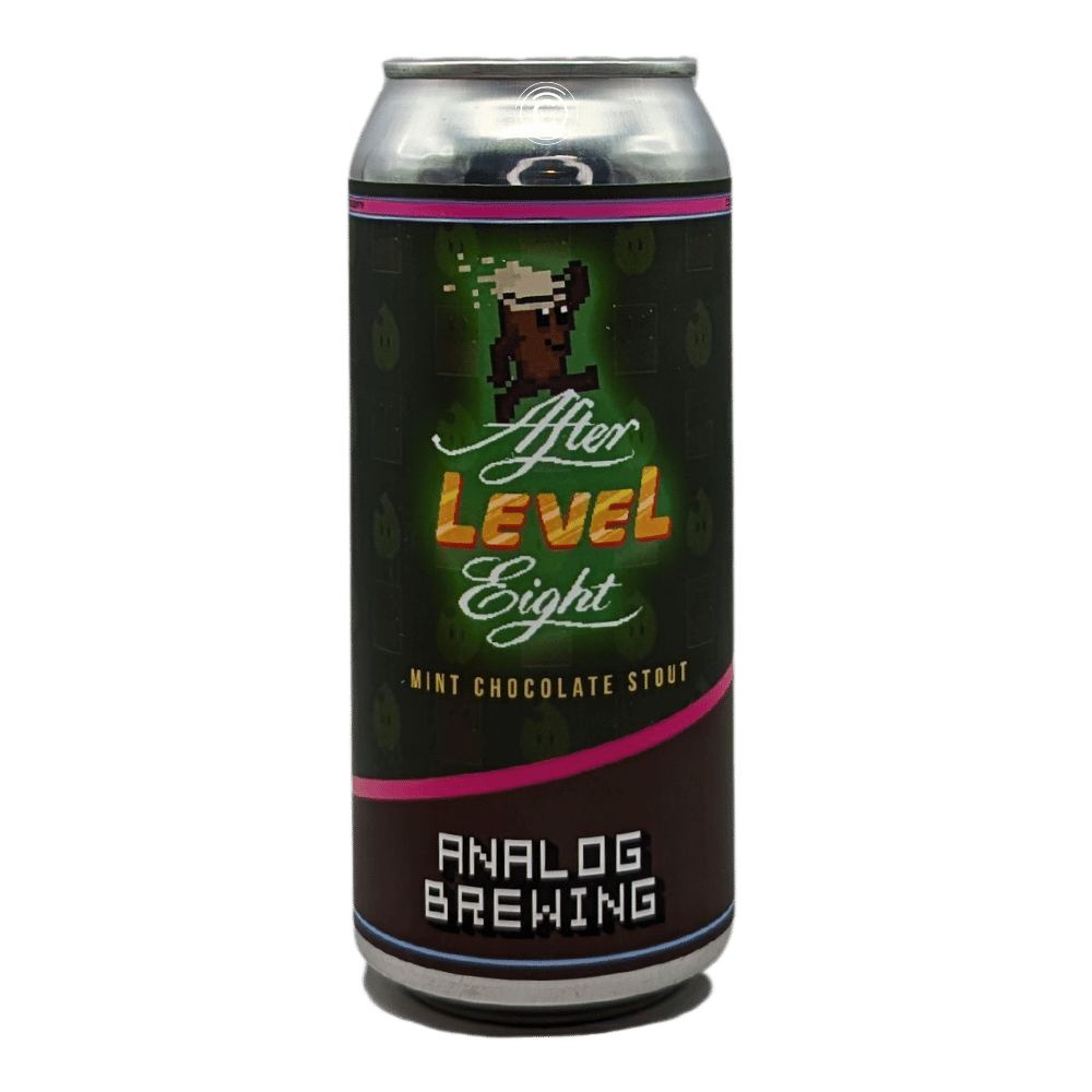 After Level Eight Chocolate Mint Stout by Analog Brewing Company, beer label