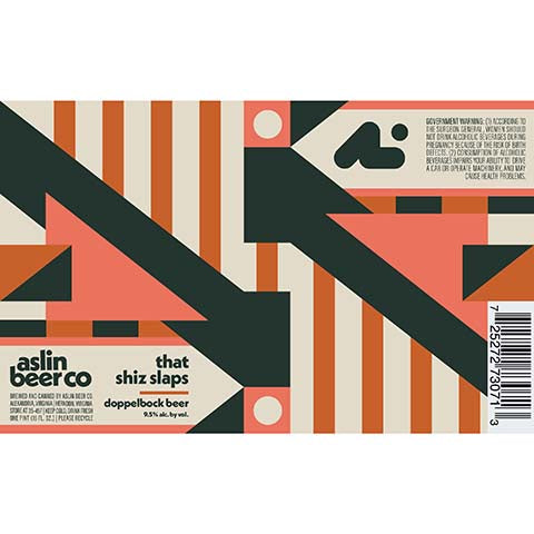 Aslin That Shiz Slaps Doppelbock Beer by Aslin Beer Company, beer label