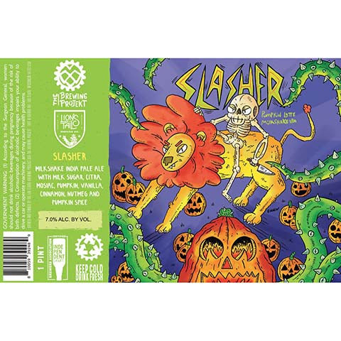 The Brewing Projekt Slasher Pumpkin Latte Milkshake IPA by The Brewing Projekt, beer label