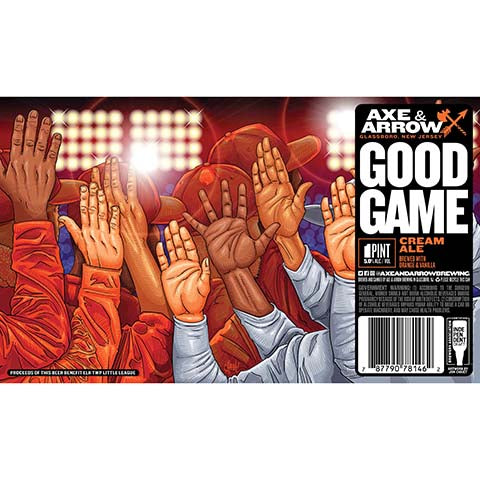 Axe & Arrow Good Game Cream Ale by Axe & Arrow Brewing, beer label